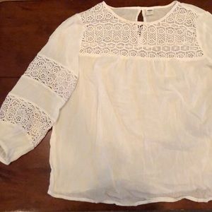 White Flowy flower cutout top